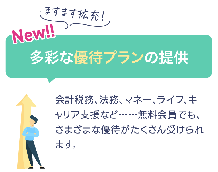 多彩な優待プランの提供
